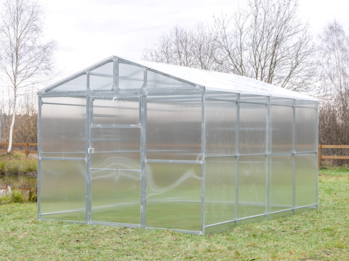 Szklarnia Ekspert Domek 2,85 m 20×20 mm z poliwęglanu 4 mm lub 6 mm